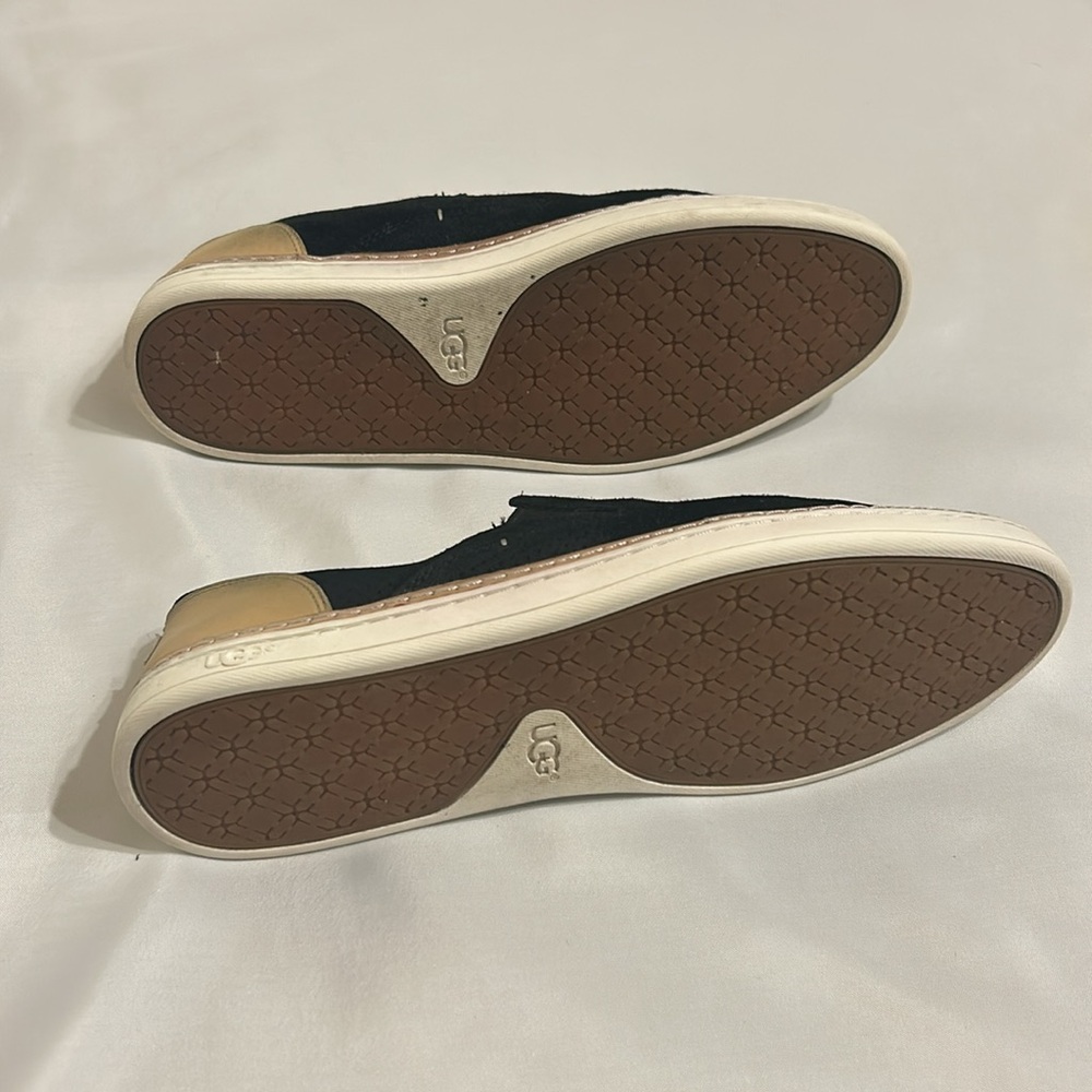 UGG Adley Black Suede Slip On Sneakers Shooes - Picture 5 of 5